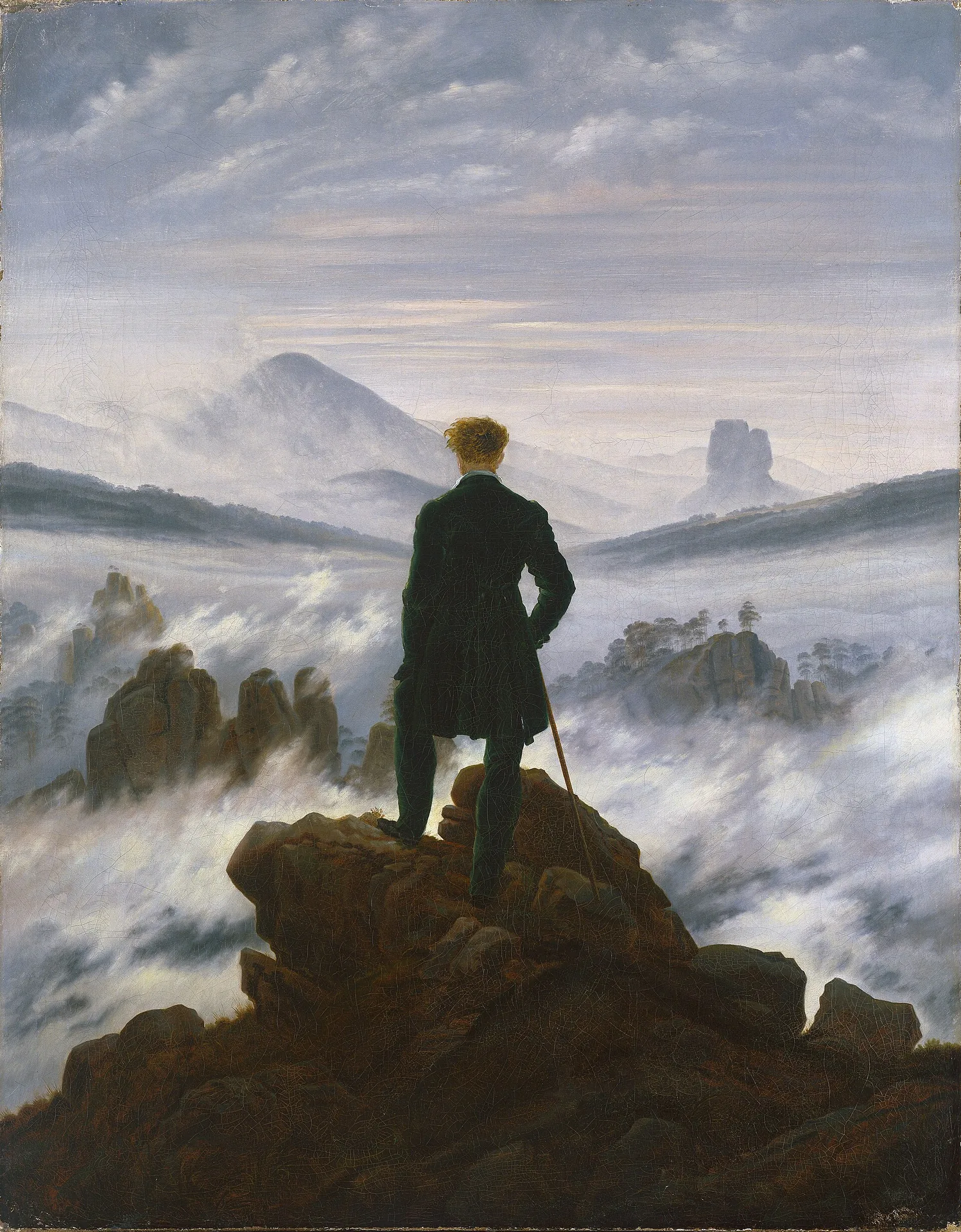 Caspar David Friedrich, Wanderer above the Sea of Fog, c. 1818